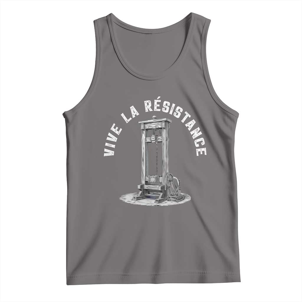 Funny Vive La Resistance Tank Top Femme Feminist Vintage Guillotine TS11 Deep Heather Print Your Wear