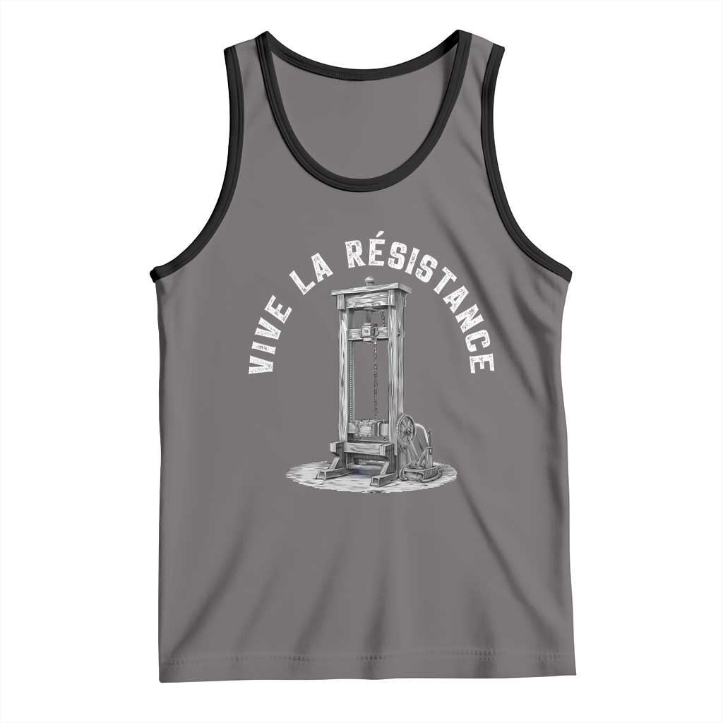 Funny Vive La Resistance Tank Top Femme Feminist Vintage Guillotine TS11 Deep Heather Black Print Your Wear