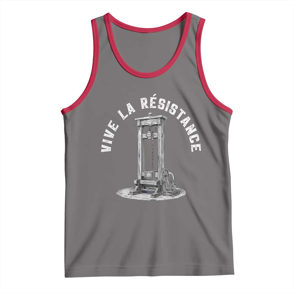 Funny Vive La Resistance Tank Top Femme Feminist Vintage Guillotine TS11 Deep Heather Red Print Your Wear
