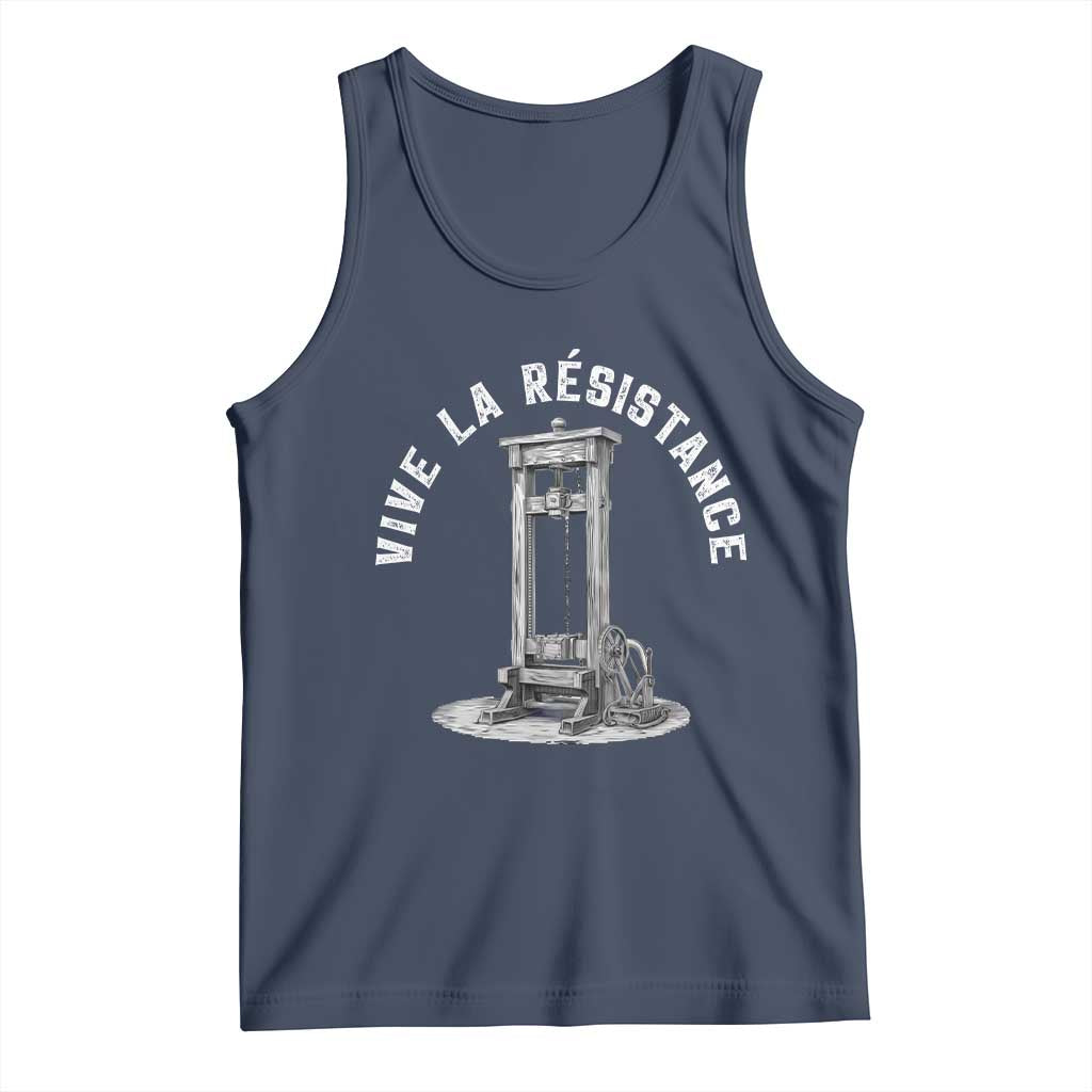 Funny Vive La Resistance Tank Top Femme Feminist Vintage Guillotine TS11 Navy Print Your Wear