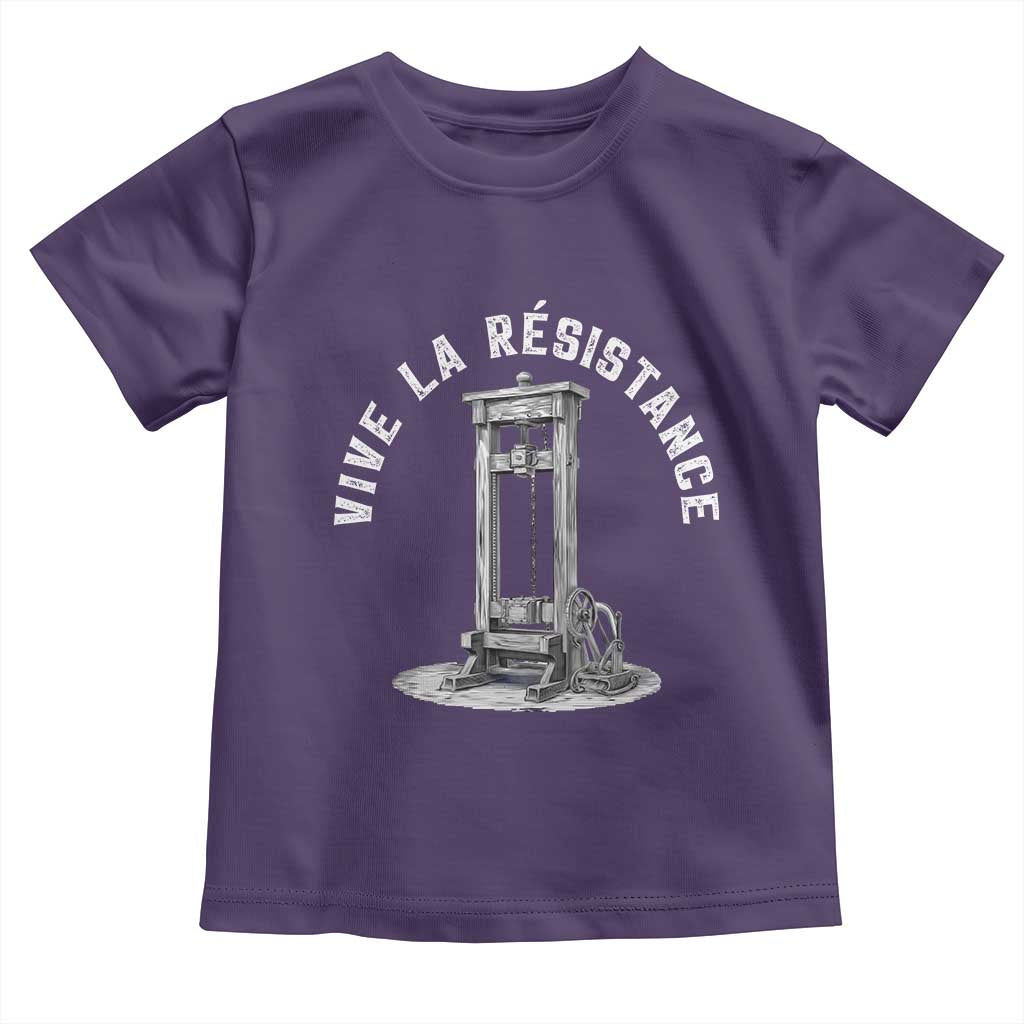 Funny Vive La Resistance Toddler T Shirt Femme Feminist Vintage Guillotine TS11 Purple Print Your Wear