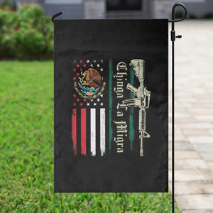 Funny Chinga La Migra Garden Flag Gun Vintage Mexican Flag TS11 Print Your Wear