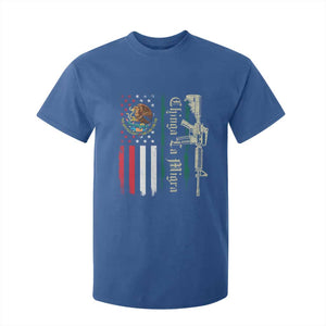 Funny Chinga La Migra T Shirt For Kid Gun Vintage Mexican Flag TS11 Royal Blue Print Your Wear