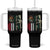 Funny Chinga La Migra Tumbler With Handle Gun Vintage Mexican Flag TS11 One Size: 40 oz Black Print Your Wear