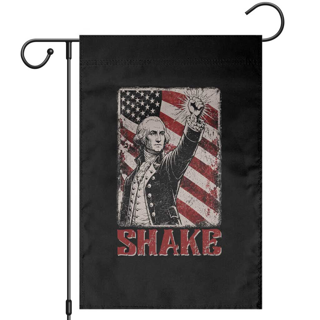 Shake And Bake George Washington 4th of July Couple Matching Garden Flag