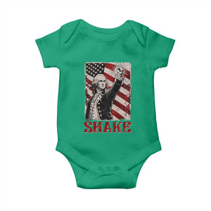 Shake And Bake George Washington 4th of July Couple Matching Baby Onesie