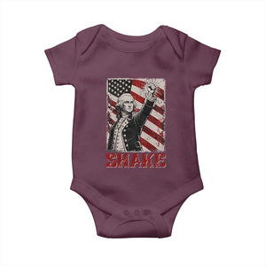 Shake And Bake George Washington 4th of July Couple Matching Baby Onesie