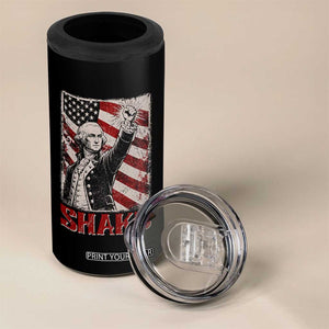 Shake And Bake George Washington 4th of July Couple Matching 4 in 1 Can Cooler Tumbler