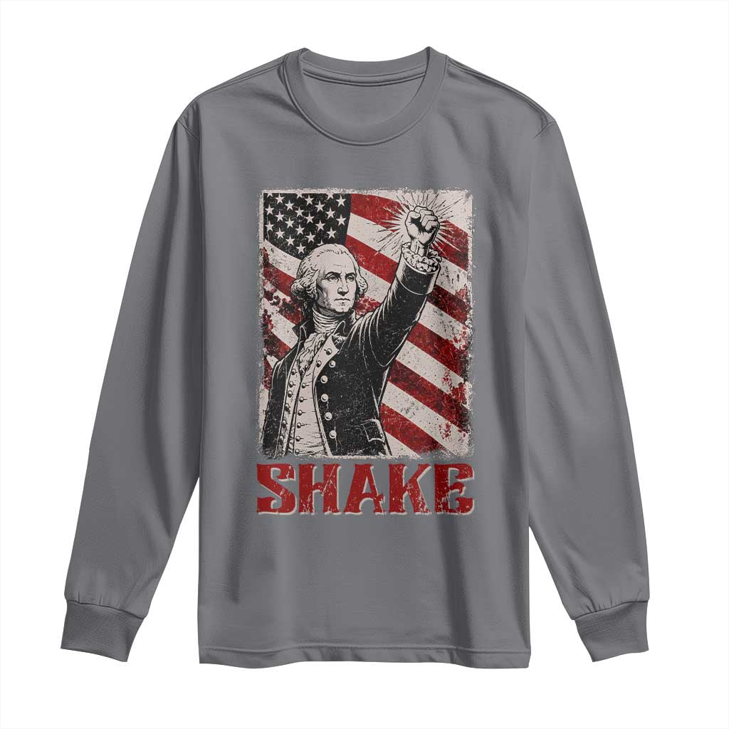 Shake And Bake George Washington 4th of July Couple Matching Long Sleeve Shirt