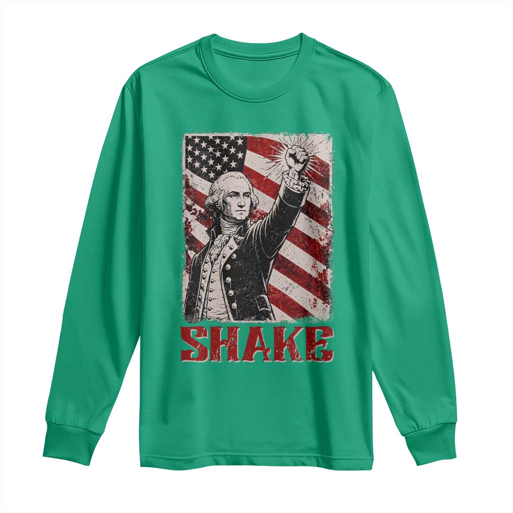 Shake And Bake George Washington 4th of July Couple Matching Long Sleeve Shirt