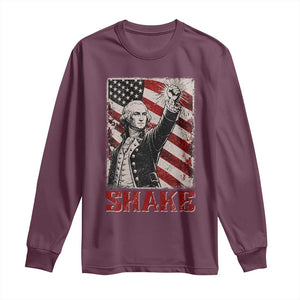 Shake And Bake George Washington 4th of July Couple Matching Long Sleeve Shirt
