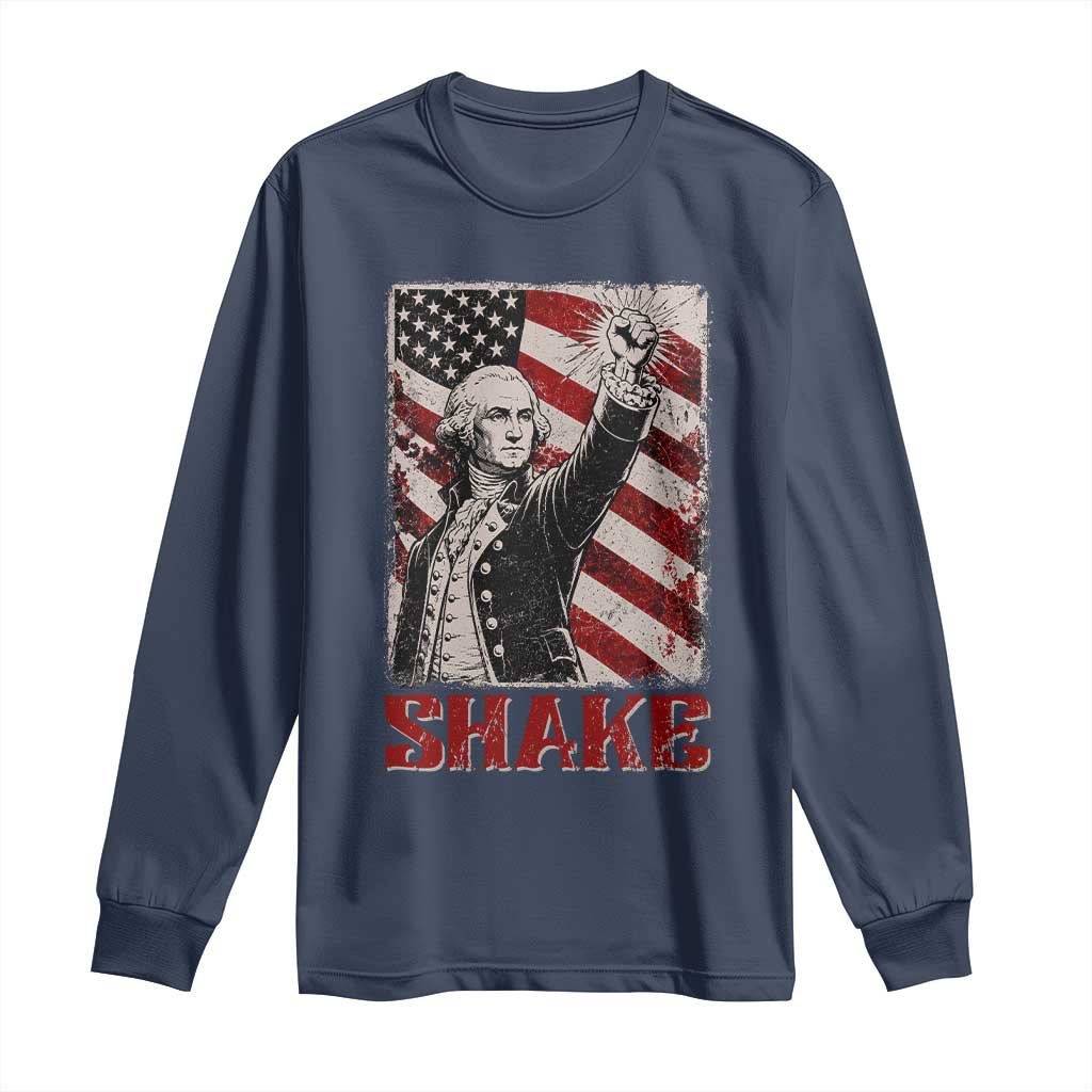 Shake And Bake George Washington 4th of July Couple Matching Long Sleeve Shirt