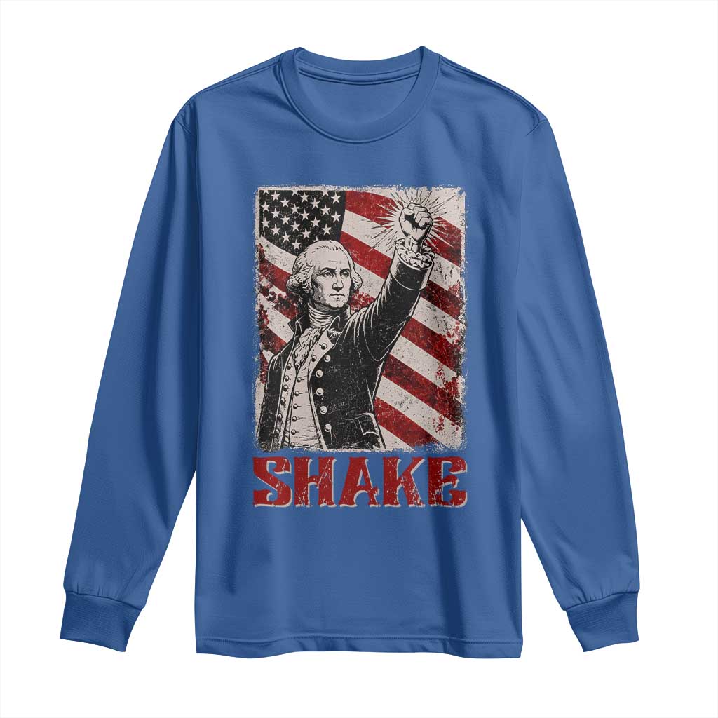 Shake And Bake George Washington 4th of July Couple Matching Long Sleeve Shirt