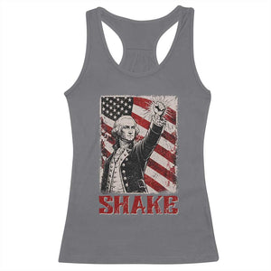 Shake And Bake George Washington 4th of July Couple Matching Racerback Tank Top TS11 Charcoal Print Your Wear