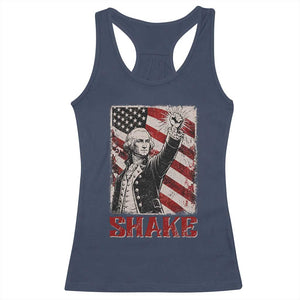 Shake And Bake George Washington 4th of July Couple Matching Racerback Tank Top TS11 Navy Print Your Wear