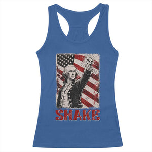 Shake And Bake George Washington 4th of July Couple Matching Racerback Tank Top TS11 Royal Blue Print Your Wear