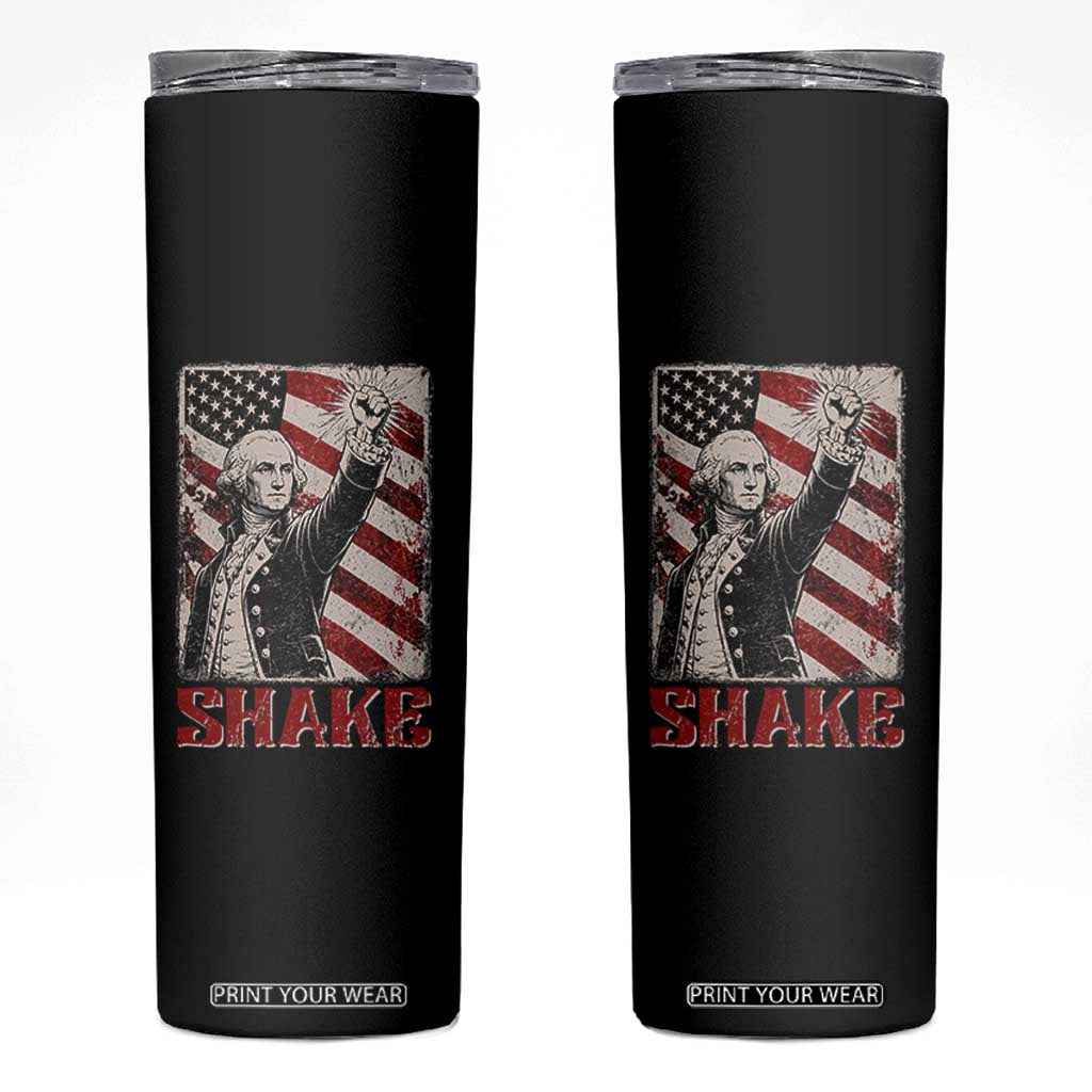 Shake And Bake George Washington 4th of July Couple Matching Skinny Tumbler