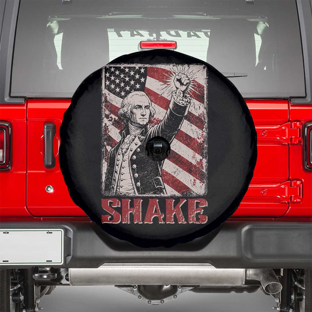 Shake And Bake George Washington 4th of July Couple Matching Spare Tire Cover