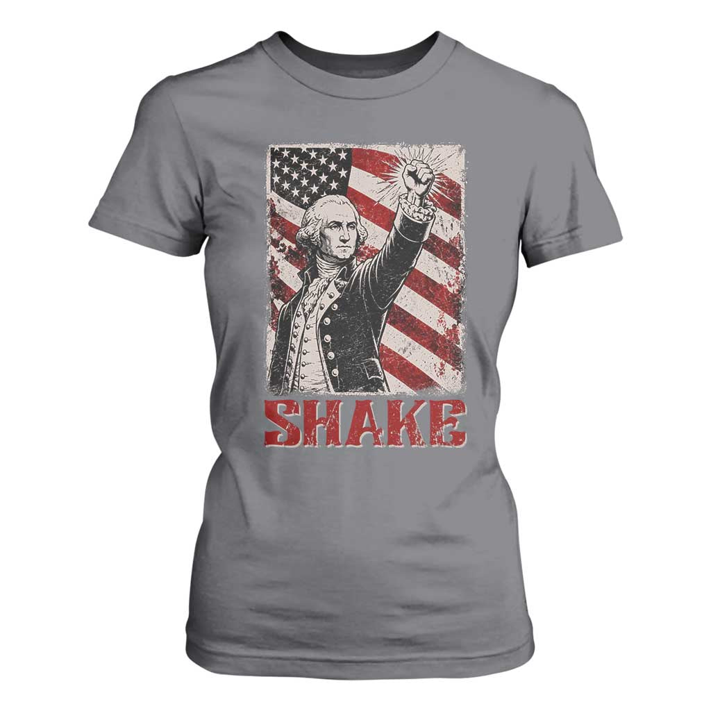 Shake And Bake George Washington 4th of July Couple Matching T Shirt For Women