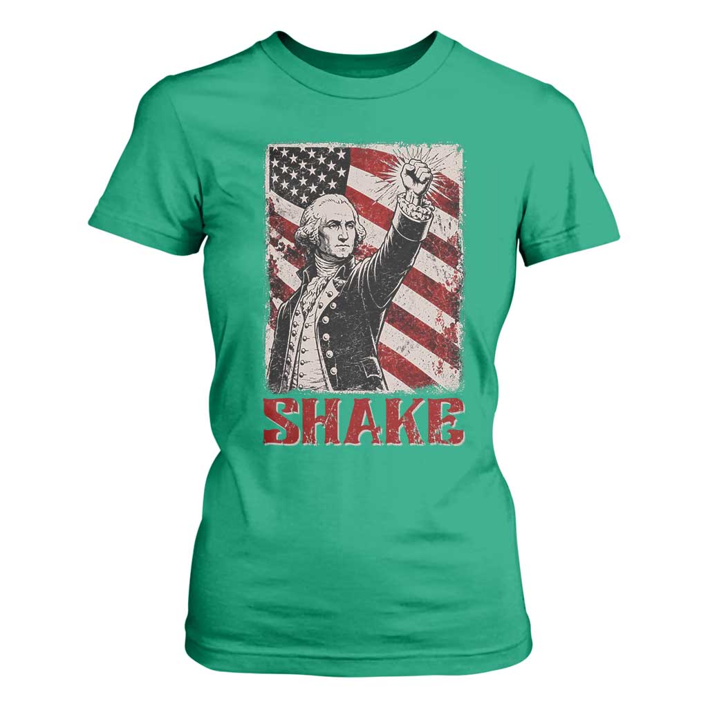 Shake And Bake George Washington 4th of July Couple Matching T Shirt For Women