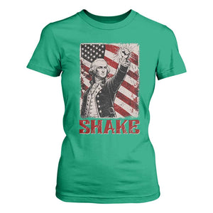 Shake And Bake George Washington 4th of July Couple Matching T Shirt For Women