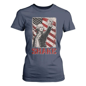 Shake And Bake George Washington 4th of July Couple Matching T Shirt For Women
