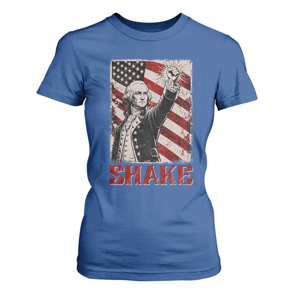 Shake And Bake George Washington 4th of July Couple Matching T Shirt For Women