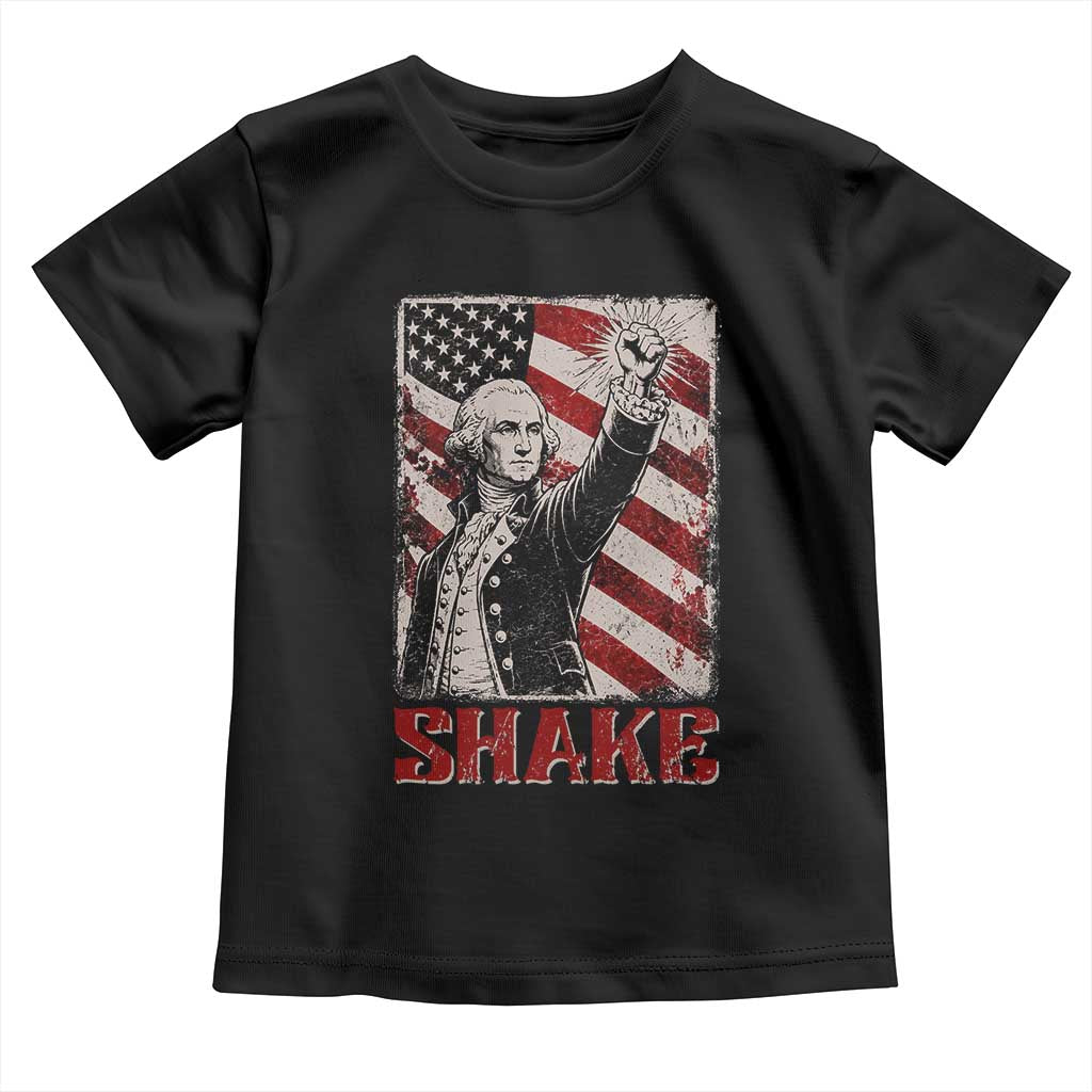 Shake And Bake George Washington 4th of July Couple Matching Toddler T Shirt TS11 Black Print Your Wear