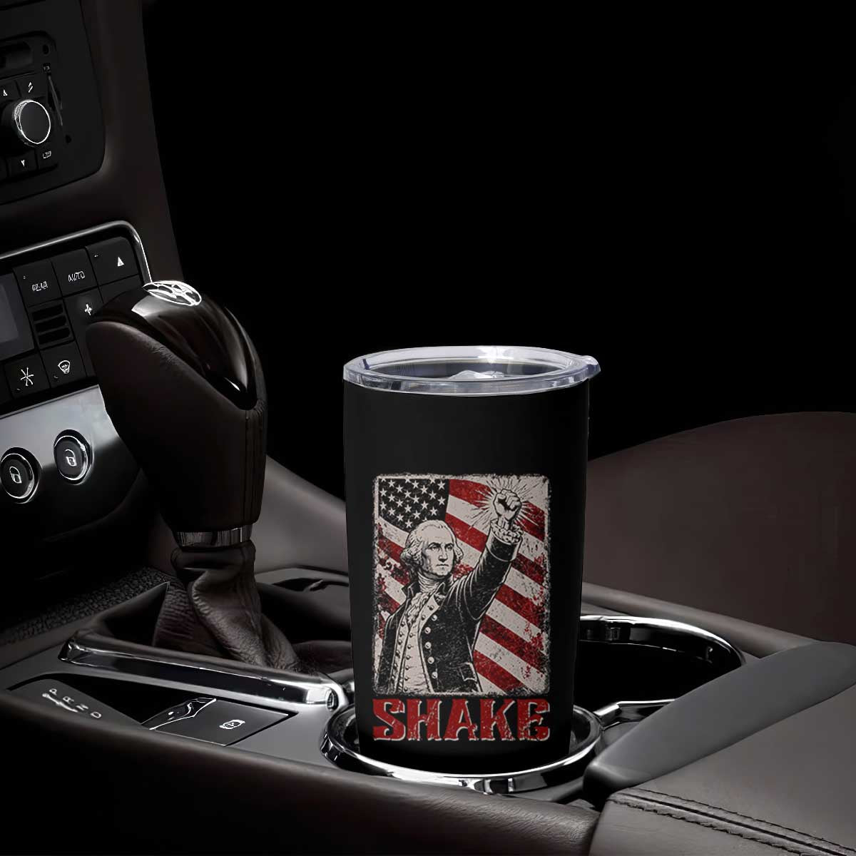 Shake And Bake George Washington 4th of July Couple Matching Tumbler Cup