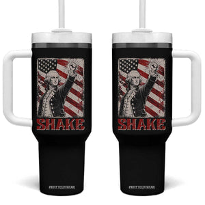 Shake And Bake George Washington 4th of July Couple Matching Tumbler With Handle