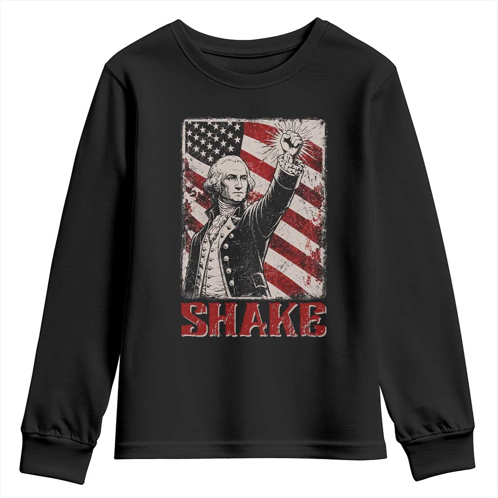Shake And Bake George Washington 4th of July Couple Matching Youth Sweatshirt TS11 Black Print Your Wear