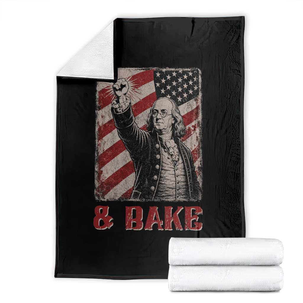 Shake And Bake Benjamin Franklin 4th of July Couple Matching Throw Blanket
