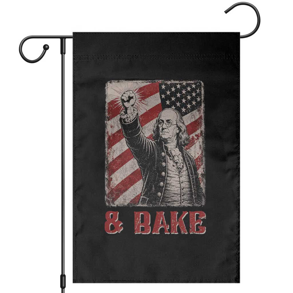 Shake And Bake Benjamin Franklin 4th of July Couple Matching Garden Flag TS11 Black Print Your Wear