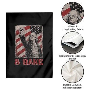 Shake And Bake Benjamin Franklin 4th of July Couple Matching Garden Flag