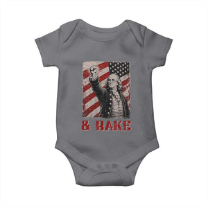 Shake And Bake Benjamin Franklin 4th of July Couple Matching Baby Onesie