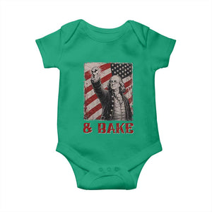 Shake And Bake Benjamin Franklin 4th of July Couple Matching Baby Onesie