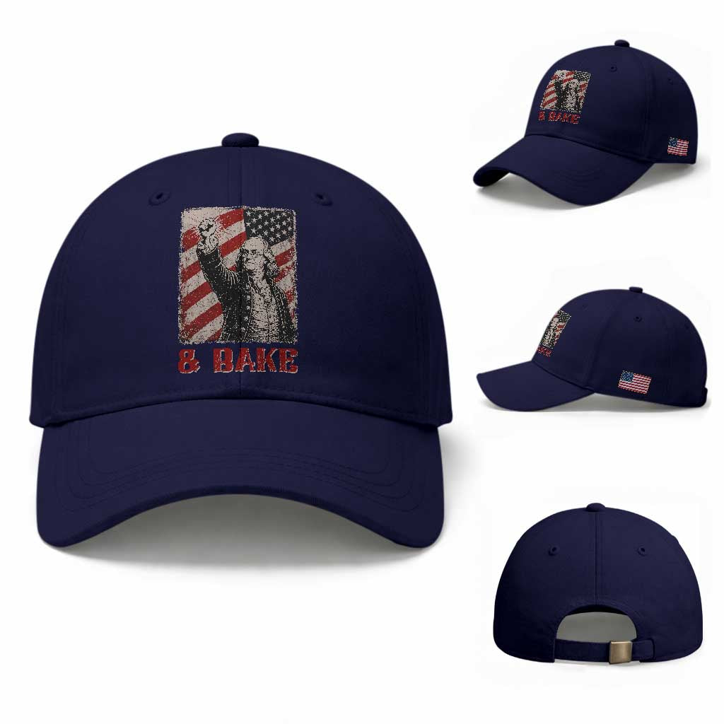 Shake And Bake Benjamin Franklin 4th of July Couple Matching Baseball Cap