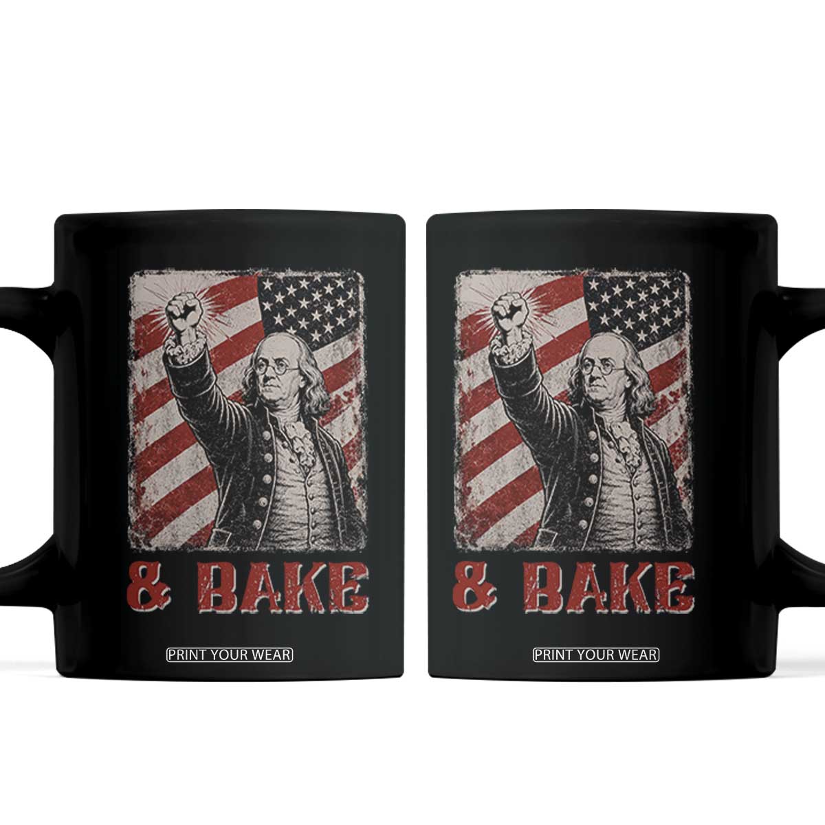 Shake And Bake Benjamin Franklin 4th of July Couple Matching Coffee Mug