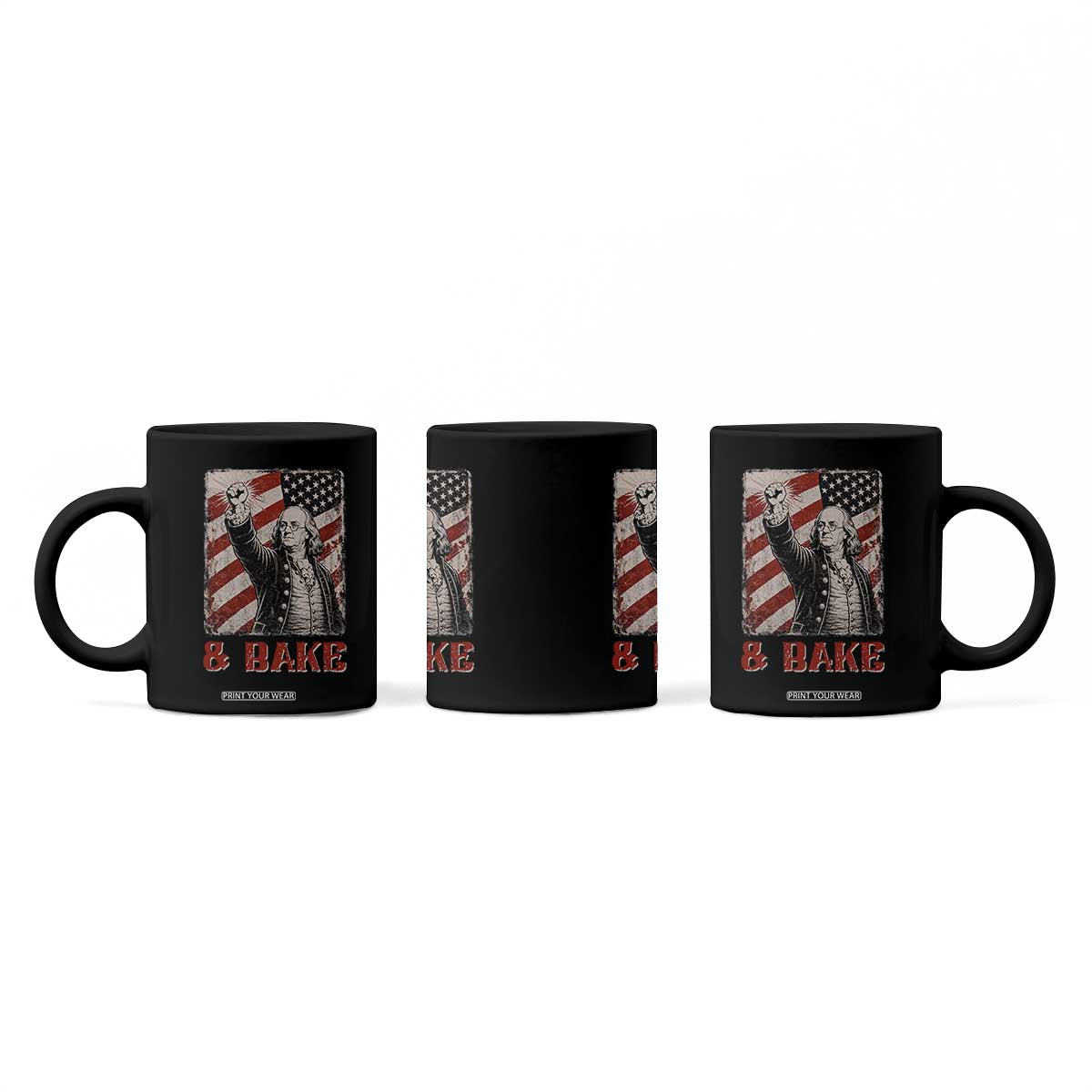 Shake And Bake Benjamin Franklin 4th of July Couple Matching Coffee Mug