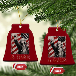 Shake And Bake Benjamin Franklin 4th of July Couple Matching Ceramic Ornament