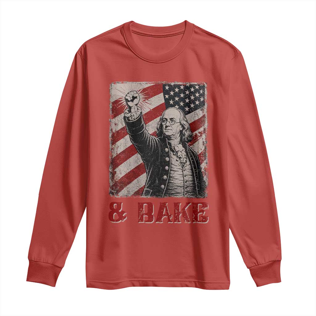 Shake And Bake Benjamin Franklin 4th of July Couple Matching Long Sleeve Shirt