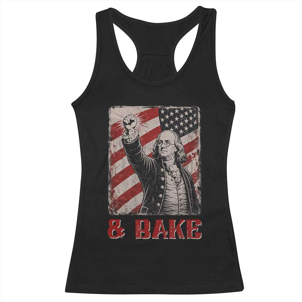 Shake And Bake Benjamin Franklin 4th of July Couple Matching Racerback Tank Top