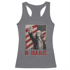 Shake And Bake Benjamin Franklin 4th of July Couple Matching Racerback Tank Top
