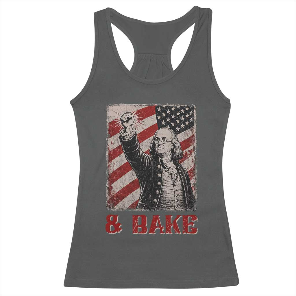 Shake And Bake Benjamin Franklin 4th of July Couple Matching Racerback Tank Top