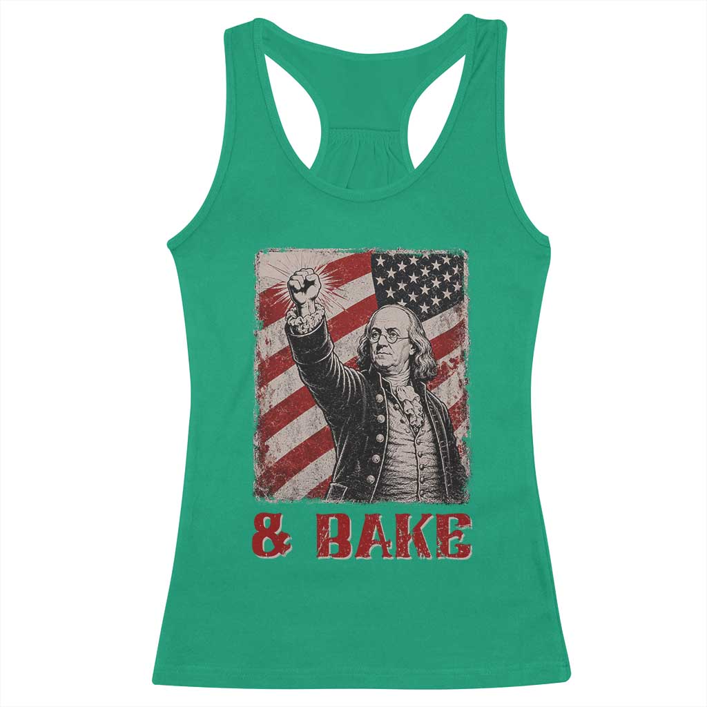 Shake And Bake Benjamin Franklin 4th of July Couple Matching Racerback Tank Top