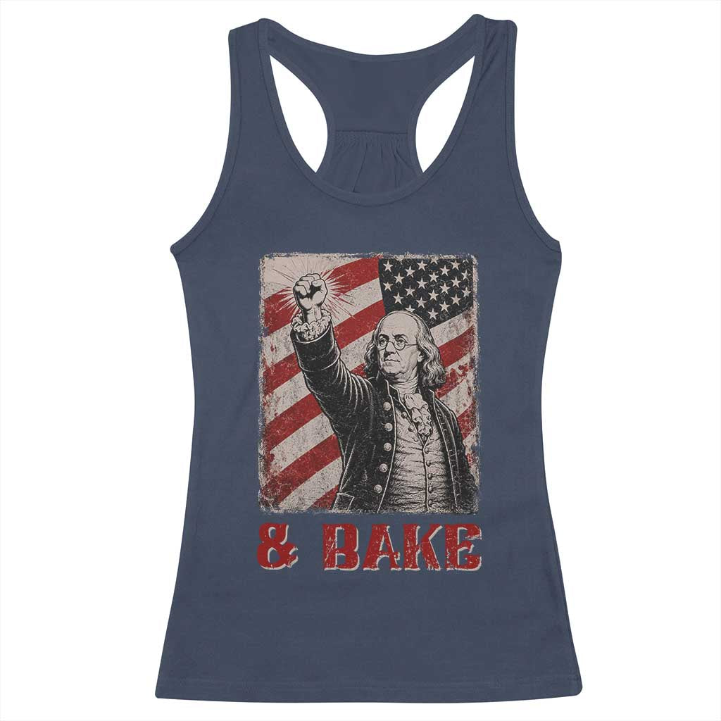 Shake And Bake Benjamin Franklin 4th of July Couple Matching Racerback Tank Top