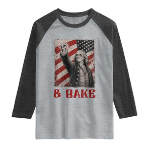 Shake And Bake Benjamin Franklin 4th of July Couple Matching Raglan Shirt