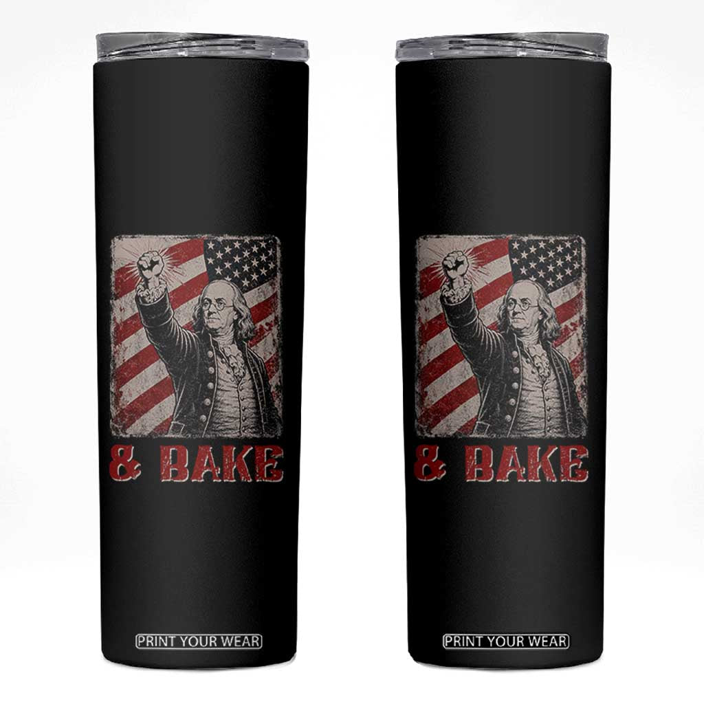 Shake And Bake Benjamin Franklin 4th of July Couple Matching Skinny Tumbler