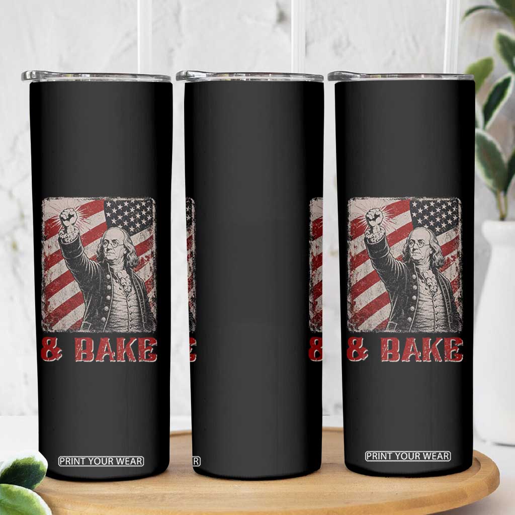 Shake And Bake Benjamin Franklin 4th of July Couple Matching Skinny Tumbler
