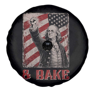 Shake And Bake Benjamin Franklin 4th of July Couple Matching Spare Tire Cover